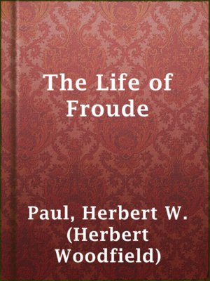 cover image of The Life of Froude
